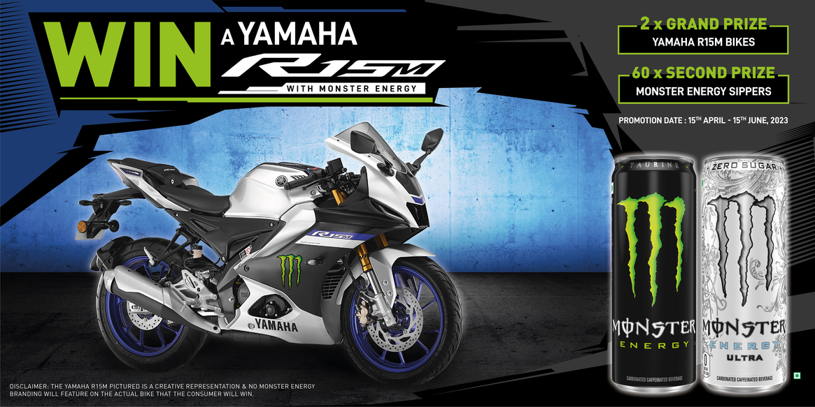 WIN A YAMAHA R15M EDITION WITH MONSTER ENERGY