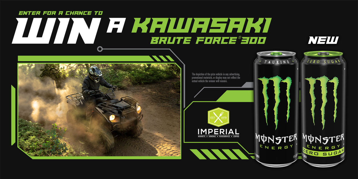 Monster Energy® Chance to Win a Kawasaki Brute Force® 300 ATV Sweepstakes